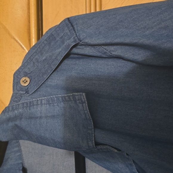 Fashion 2 figure Blue Medium wash chambray jean jumpsuit. Size 2X - Picture 5 of 13